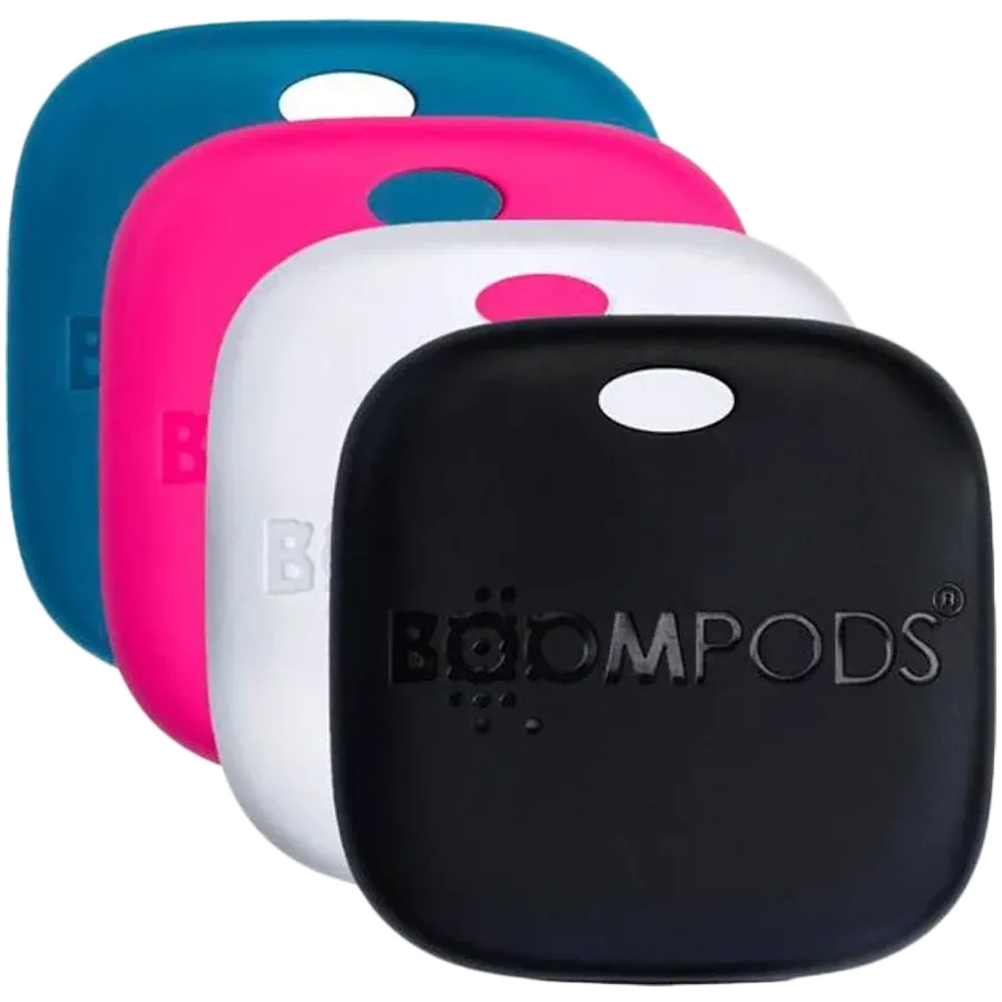 photo - BOOMPODS Boomtag AirTag üçün 4 ədəd brelok dəsti, Apple Find My dəstəyi ilə, IPX7, yenidən doldurulan, çoxrəngli.