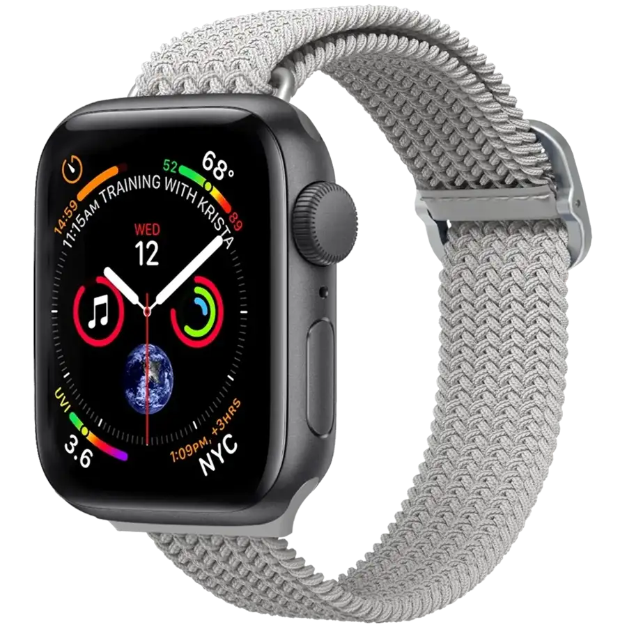 RHINOSHIELD Braided Strap Удлинитель ремешка для Apple Watch 38/40/41 mm, Серый – photo