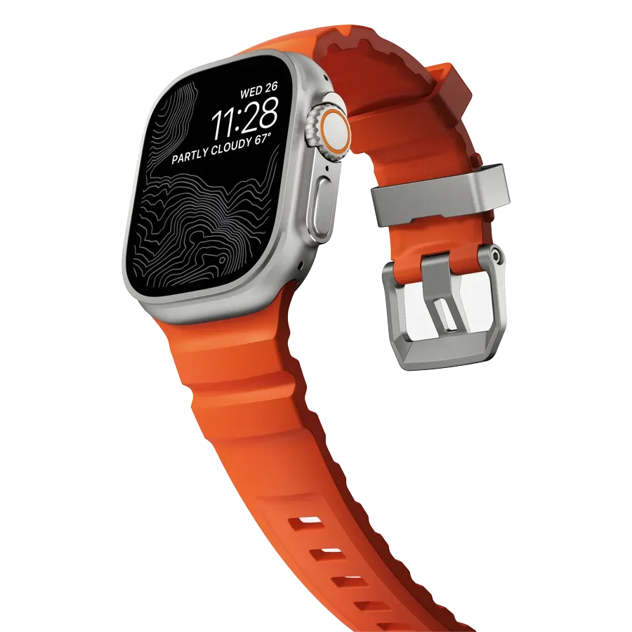 photo 2 - Ремешок Nomad Rocky Point Natural Titanium Hardware Magma 46mm/49mm (NM014872858)