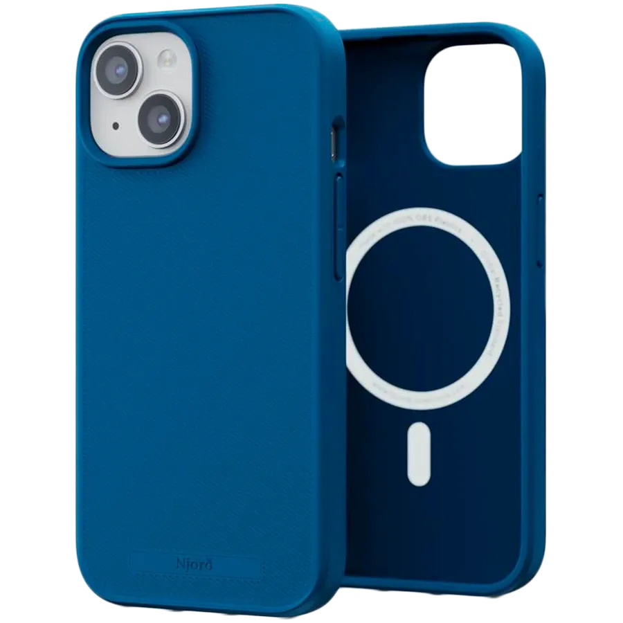 photo - NJORD Protective Case 100% GRS MagSafe Case with MagSafe Blue for iPhone 15