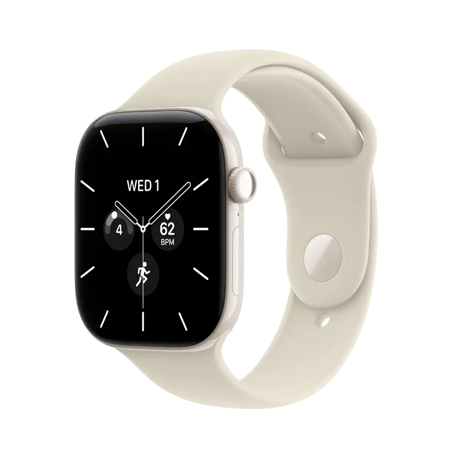 Apple Watch Series 12 GPS + Cellular,  Sand Sport Band, S/M, 46mm, Перлинно-білий – photo 1