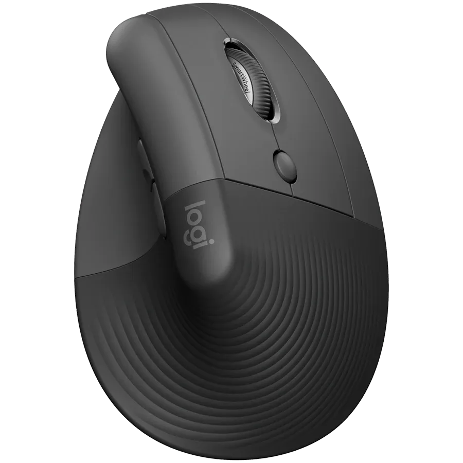 photo - Мышь LOGITECH Lift Vertical Ergonomic Wireless/Bluetooth for Business Graphite (L910-006494)