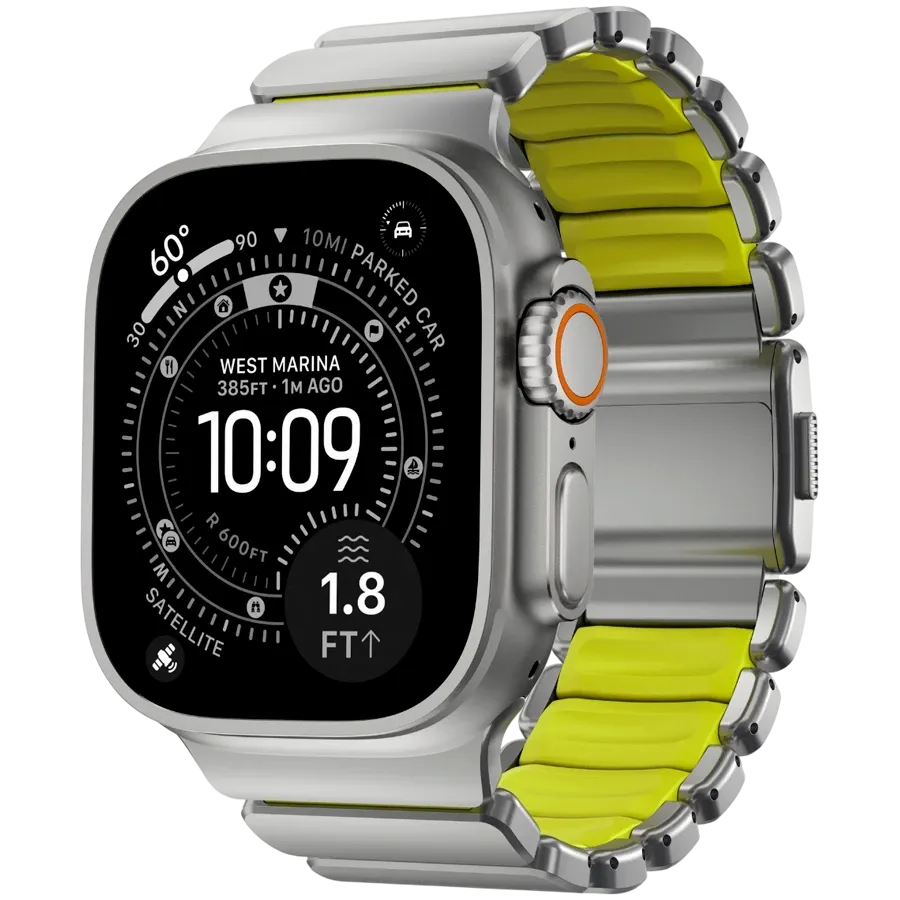 photo 1 - NOMAD Band Extension Stratos Band Natural Hardware/Volt за Apple Watch 44 mmApple Watch 45 mmApple Watch 46 mmApple Watch 49 mm 46/49 mm