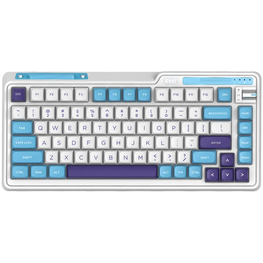photo - Клавиатура беспроводная KZZI K75 Lite Wireless Keyboard  Blue Sea