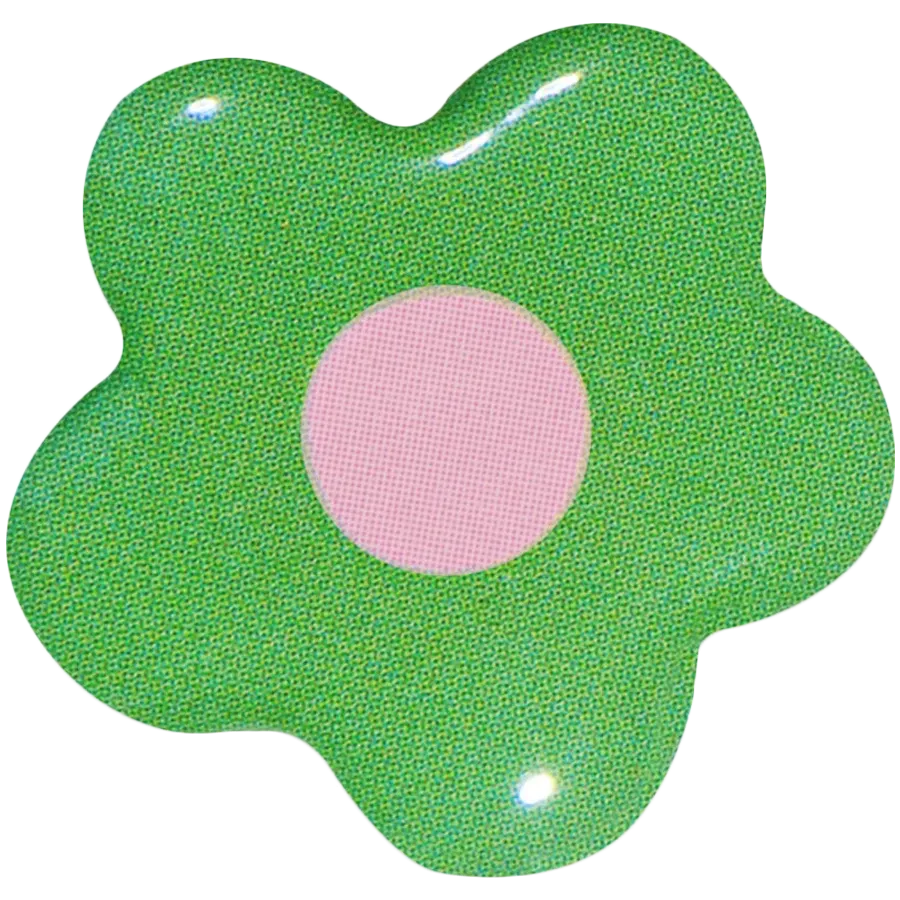 photo - VLP Sticker 3D VLP, Flower Grass Green Pink