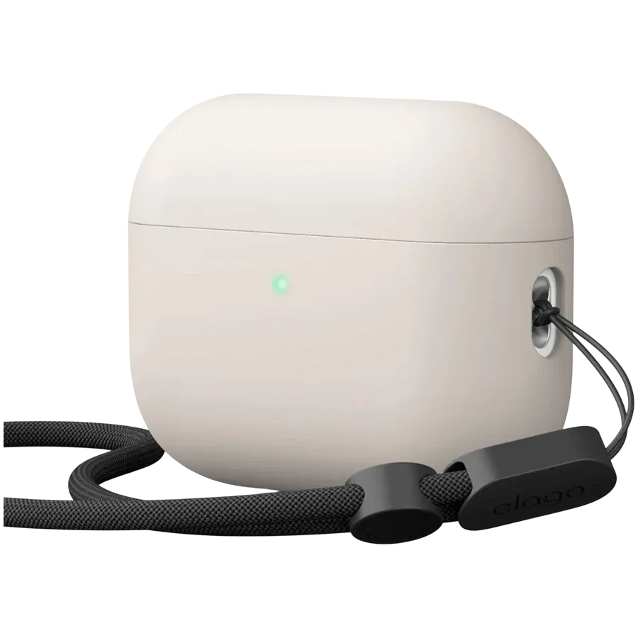 photo - ELAGO Чехол Liquid Hybrid Strap  Серо-бежевый для AirPods Pro (Gen3)