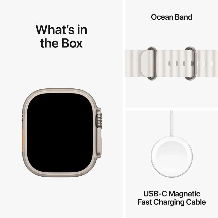 photo 9 - Apple Watch Ultra Series 2 GPS + Cellular,  Ремешок White Ocean, 49мм, Natural