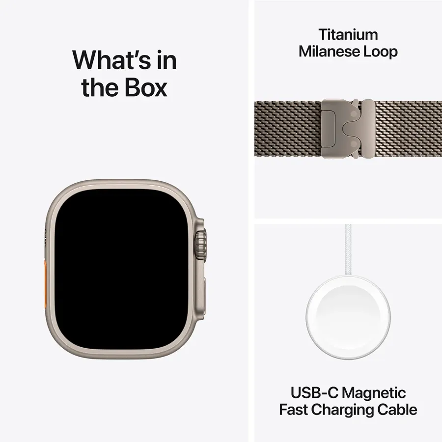 photo 9 - Apple Watch Ultra 2 2024,  Natural Titanium Milanese Loop, M, 49мм, Natural Titanium