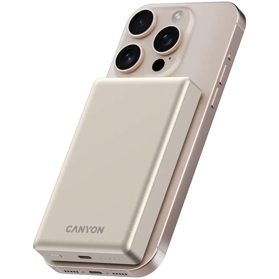 photo 6 - Портативное зарядное устройство CANYON OnPower 510, 10000 мА·ч, Бежевый