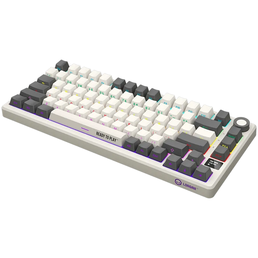 photo 7 - Клавиатура беспроводная игровая Lorgar KBP7075W Wireless Gaming Mechanical Pro Beige