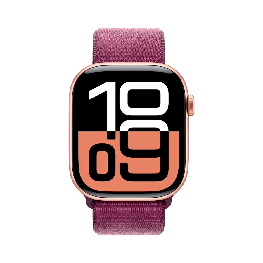 photo 2 - Apple Watch Series 10 GPS, 46mm, Rose Gold, Plum Sport Loop
