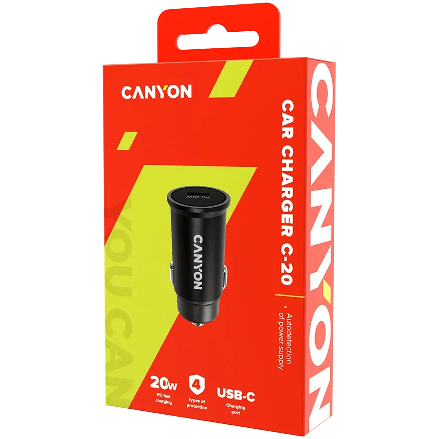 photo 5 - CANYON Автомобильный адаптер C-20 USB-C USB Тип C, 20 Вт