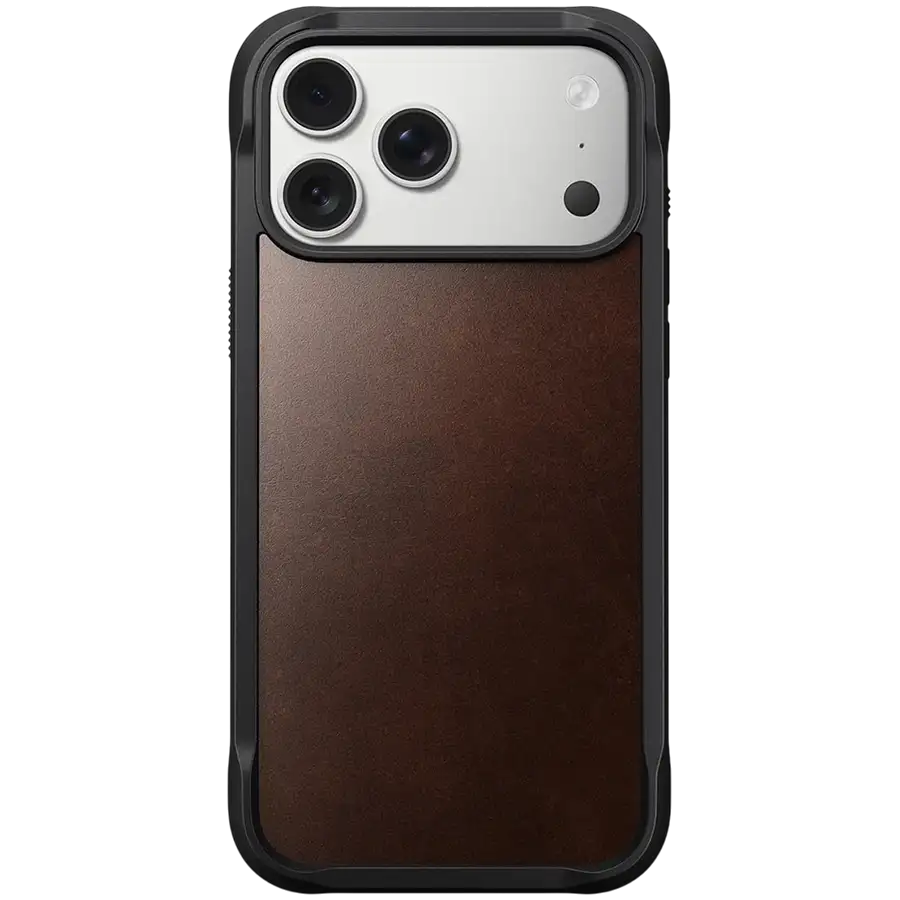 NOMAD Чохол Rugged Leather Horween with MagSafe Rustic Brown для iPhone 17 Pro Max – photo 1