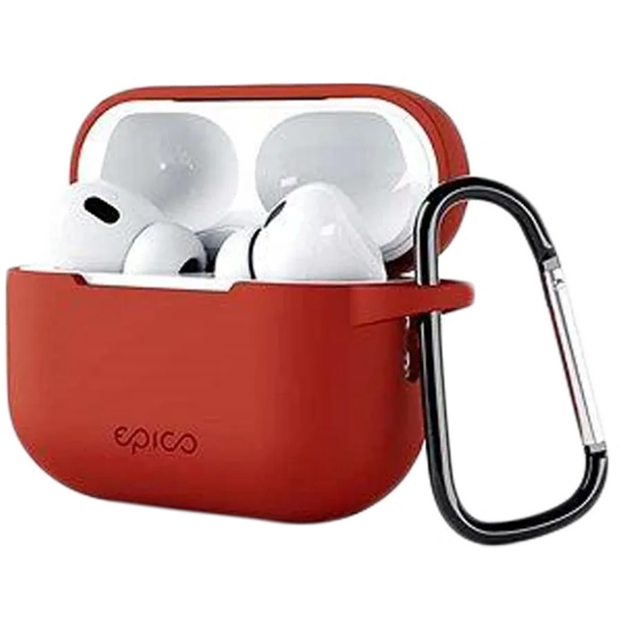 photo - Husă EPICO din silicon pentru AirPods (Gen.4), Red