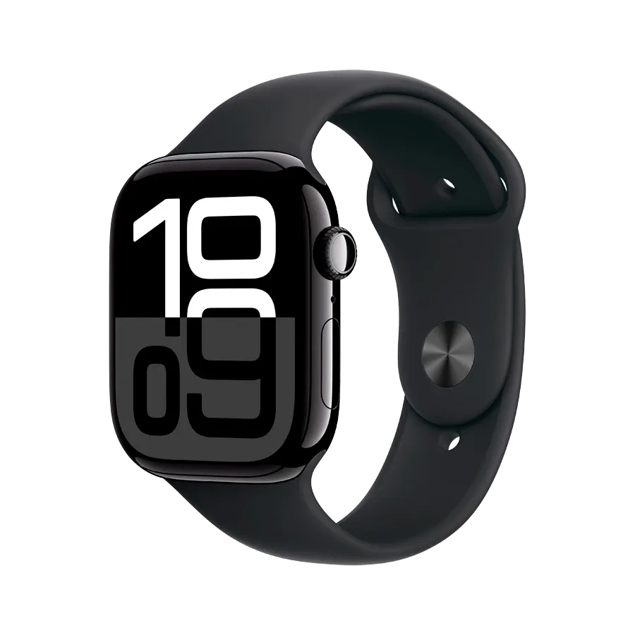 photo 1 - Apple Watch Series 10 GPS,  Қара спорттық белдік, S/M, 46мм, Jet Black