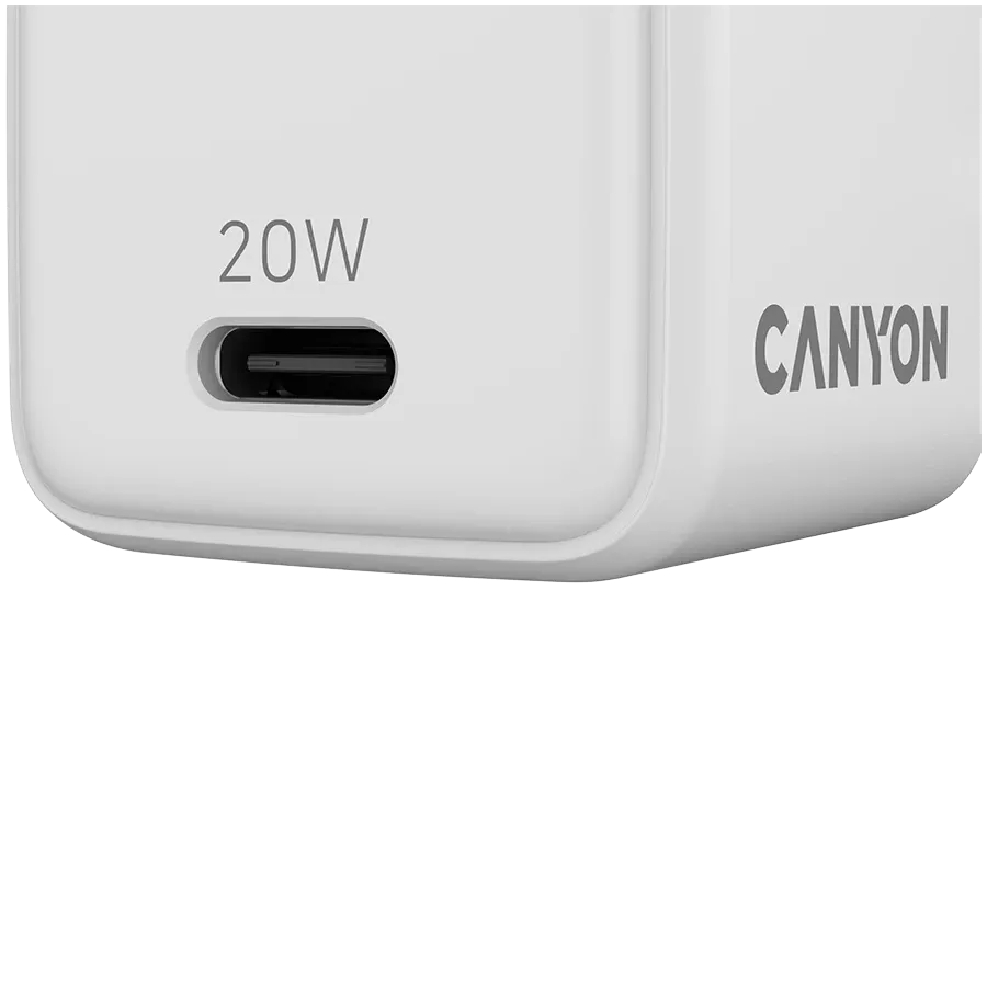 photo 5 - Qidalanma adapteri CANYON CU20C USB-C/USB-C, 20 Vt, Ağ