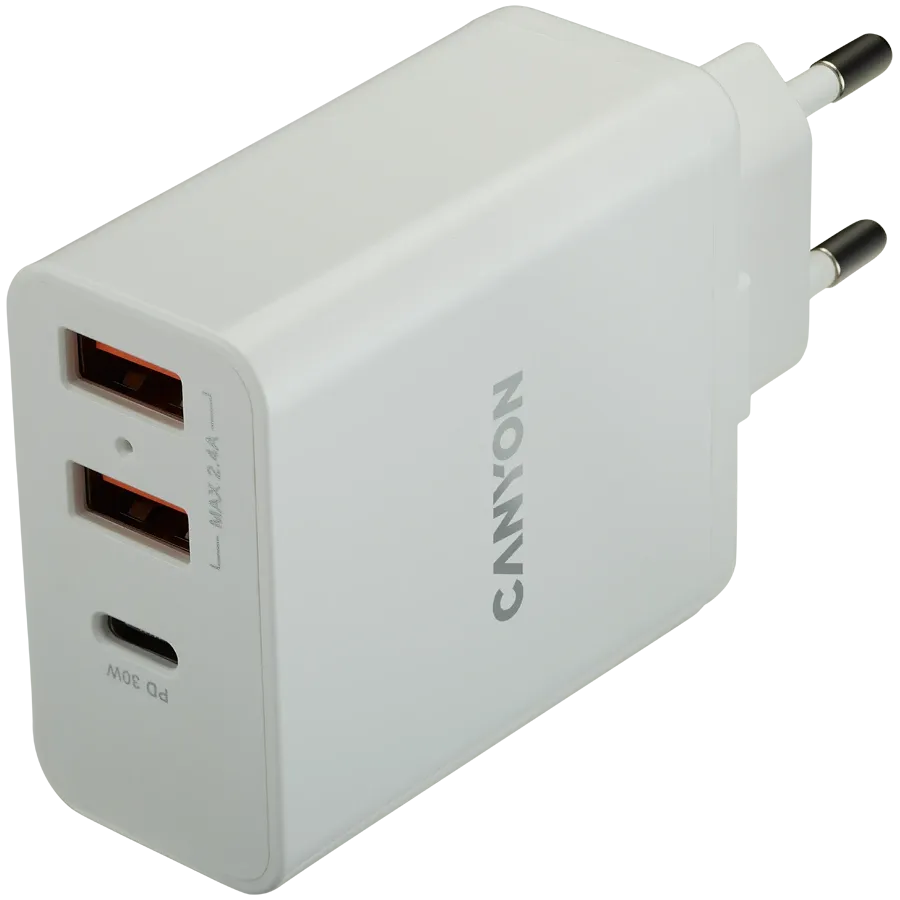 photo 1 - CANYON Адаптер питания H-08 3*USB/USB-C, 42 Вт