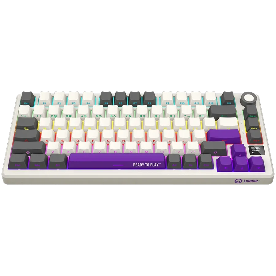 photo 3 - Клавиатура беспроводная игровая Lorgar KBP7075W Wireless Gaming Mechanical Pro Beige
