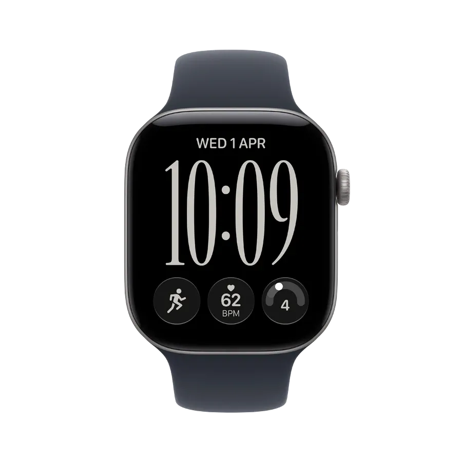 Apple Watch Series 12 GPS, Navy Blue Sport Band, S/M, 42мм, Серый космос – photo 2