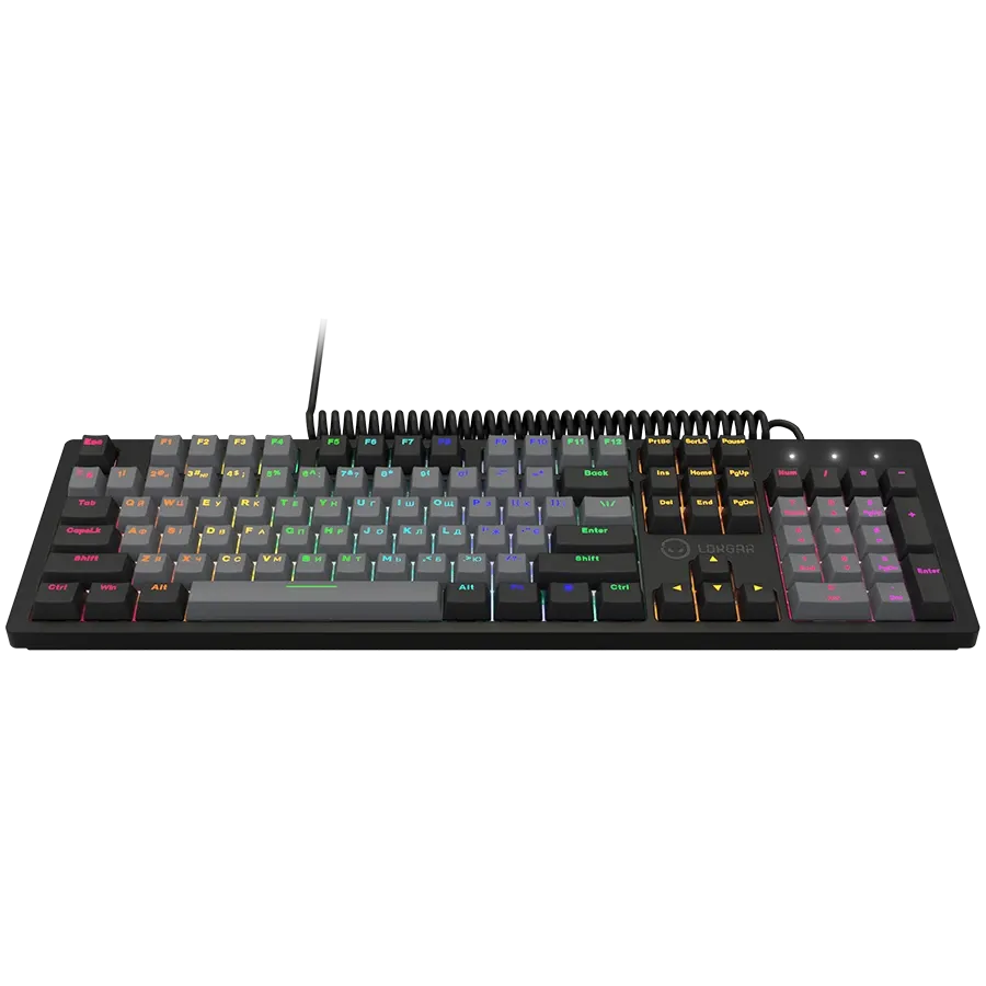 photo 5 - Игровая клавиатура проводная LORGAR Azar 514 RGB Wired White (LRG-GK514W-UA)