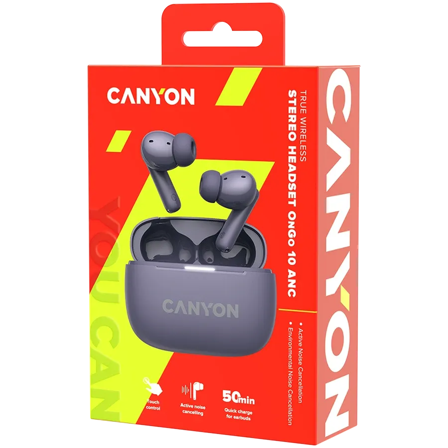 photo 9 - Беспроводные наушники CANYON TWS-10, Сиреневый