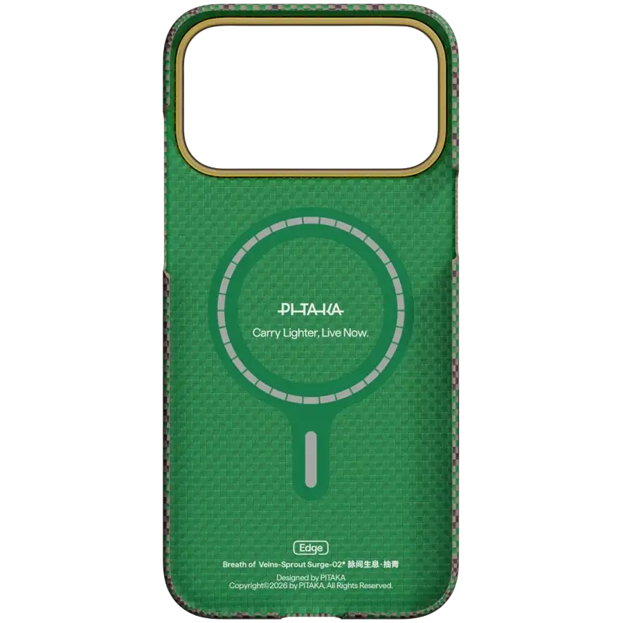 Чехол PITAKA Breath of Veins с MagSafe для iPhone 17 Pro Max, Sprout Surge – photo 3