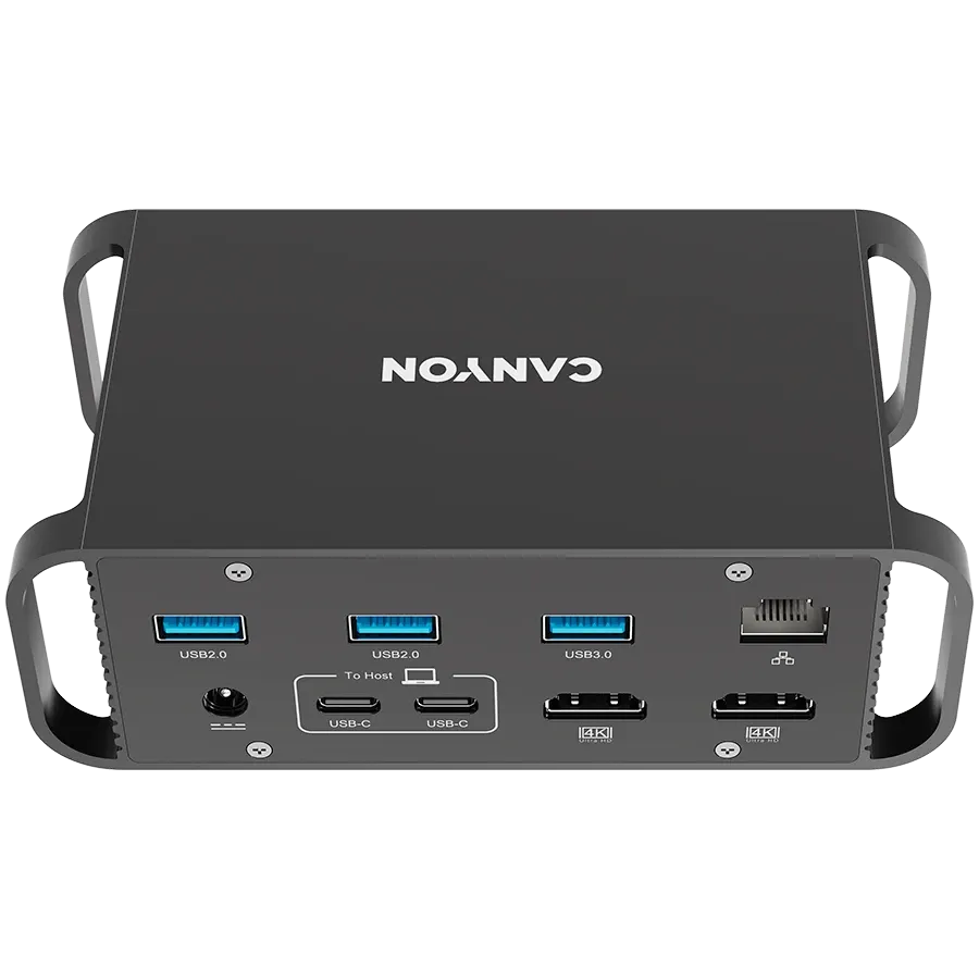 photo 1 - Мультипортовая док-станция CANYON HDS-95ST USB-C 14в1 Black (CNS-HDS95ST)