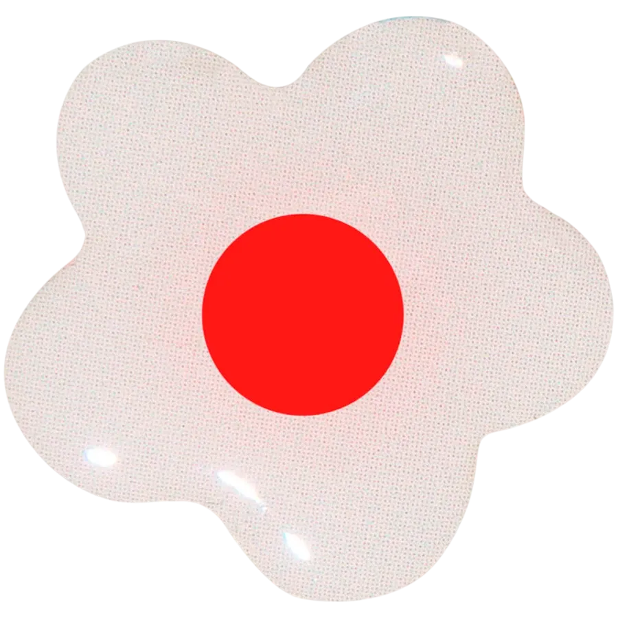 photo - VLP Sticker 3D VLP, Flower White Red