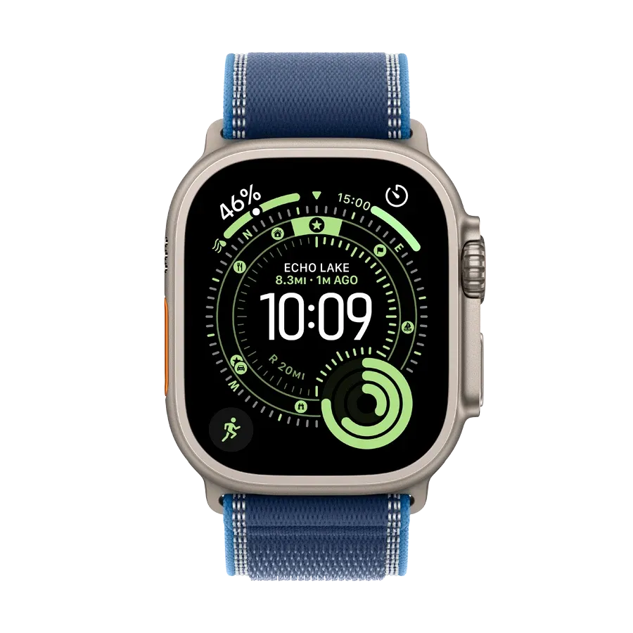 photo 2 - Apple Watch Ultra 3, 49мм, Браслет Trail "Blue/Bright Blue", M/L, Natural