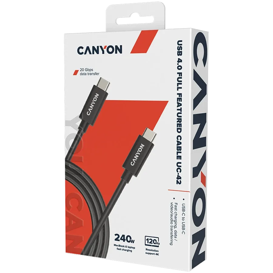 photo 2 - CANYON USB-C to USB-C Cable, Black, 2m