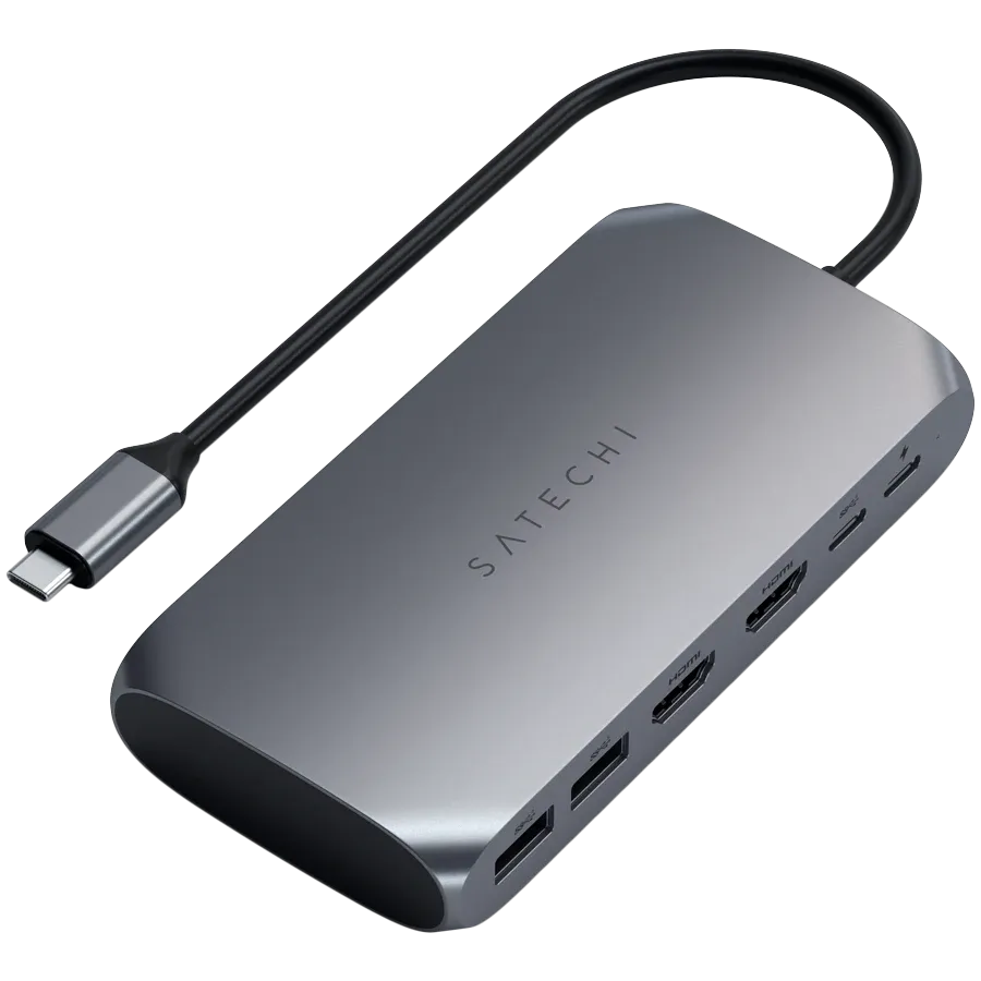 photo 2 - Мультимедийный адаптер SATECHI USB-C Multimedia Adapter M1 – Space Gray (ST-UCM1HM)