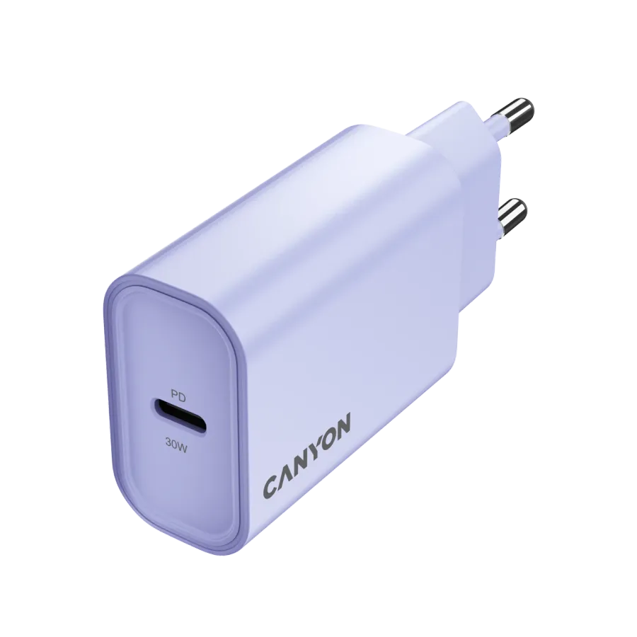 photo 3 - Адаптер питания CANYON OnCharge 30CL USB-C, 30 Вт, Фиолетовый