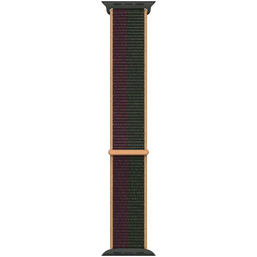 photo 2 - Apple 45mm Sport Loop - Regular Band for Apple Watch 42/44/45 mm, Dark Cherry/Forest Green