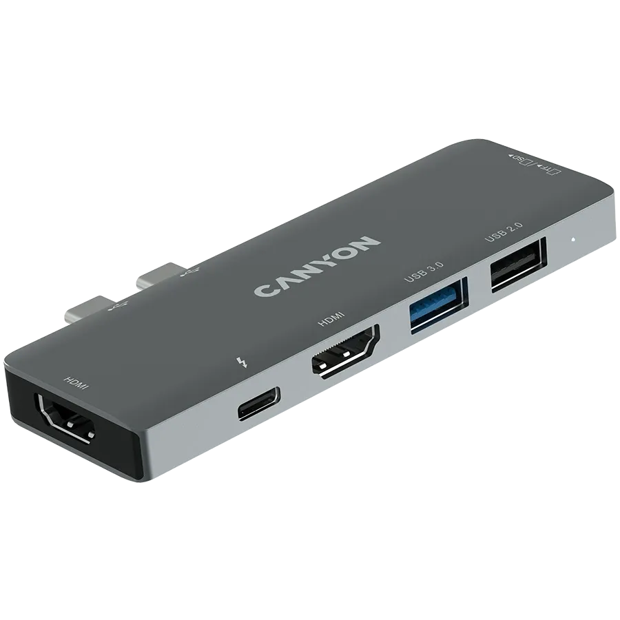 photo 3 - Хаб CANYON для MacBook 7в1: USB-C Power Delivery 100 Вт (CNS-TDS05B)