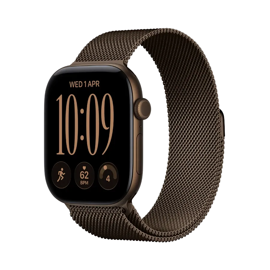 Apple Watch Series 12 GPS,  Миланский сетчатый браслет, 42мм, Dark Bronze – photo