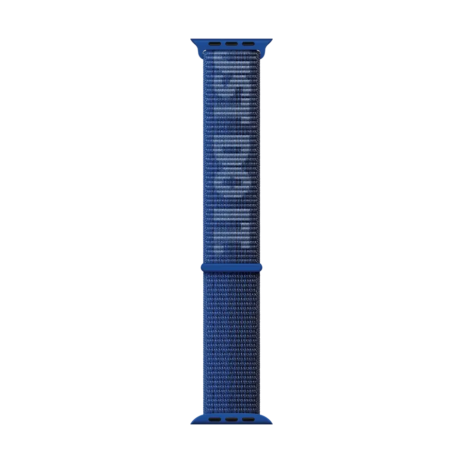 photo 2 - Apple 45mm Nike Sport Loop Ремешок for Apple Watch 42/44/45/49 mm, Игровой королевский/Полуночный синий