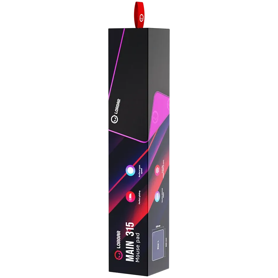 photo 8 - LORGAR Multispandex mousepad with purple rubber, Чёрный