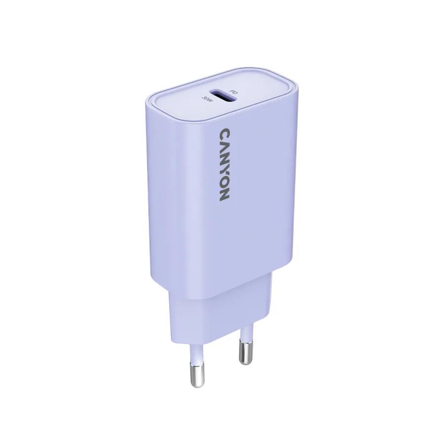 photo 1 - Адаптер питания CANYON OnCharge 30CL USB-C, 30 Вт, Фиолетовый