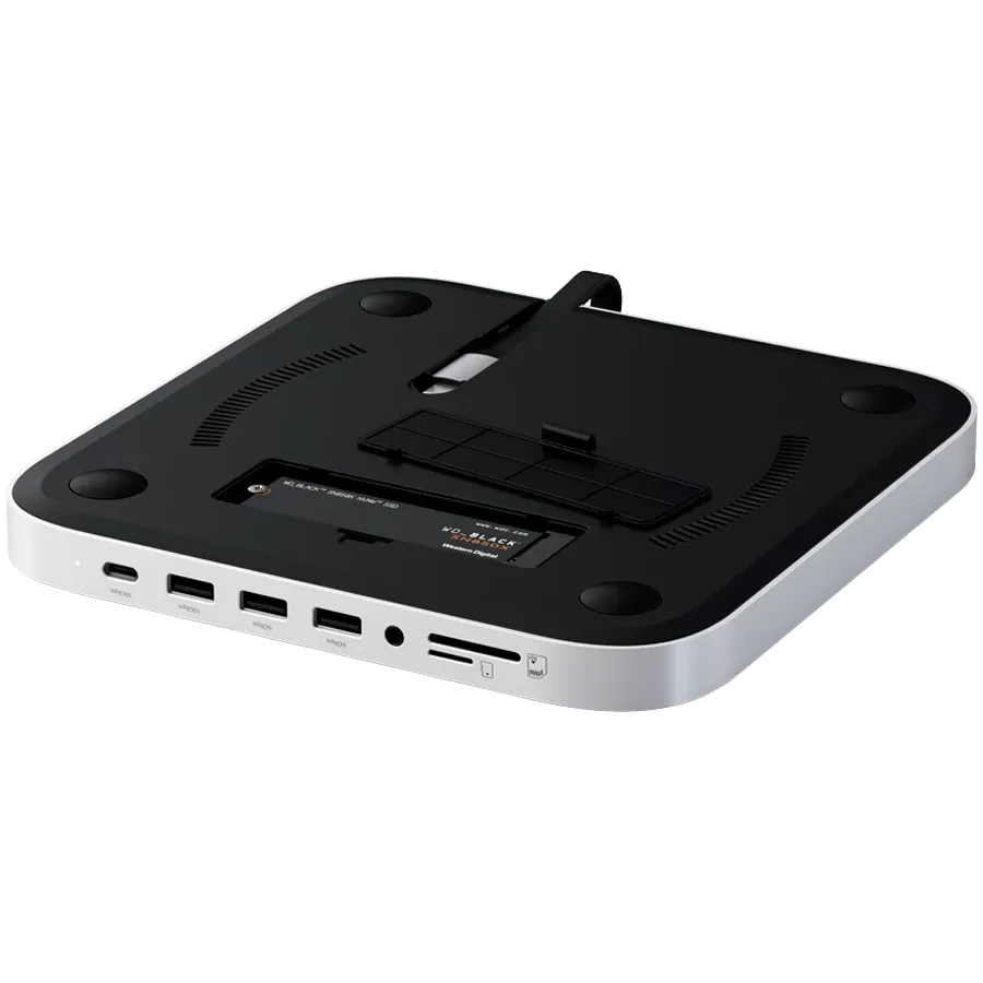 photo 3 - Підставка-док-станція Satechi Mini Stand & Hub with NVMe SSD Enclosure Silver (ST-GMMSHS)