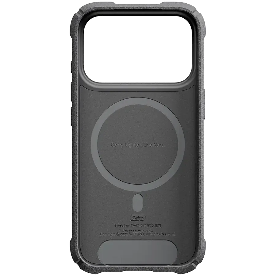 Husă PITAKA Cairn cu MagSafe pentru iPhone 18 Pro, Black/Gray – photo 2