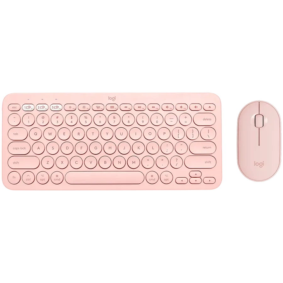 photo - Комплект беспроводной LOGITECH Pebble 2 Combo Wireless, Rose (L920-012240)