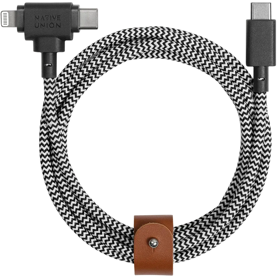 photo - NATIVE UNION USB-C to Lightning Cable, Zebra, 1.5m