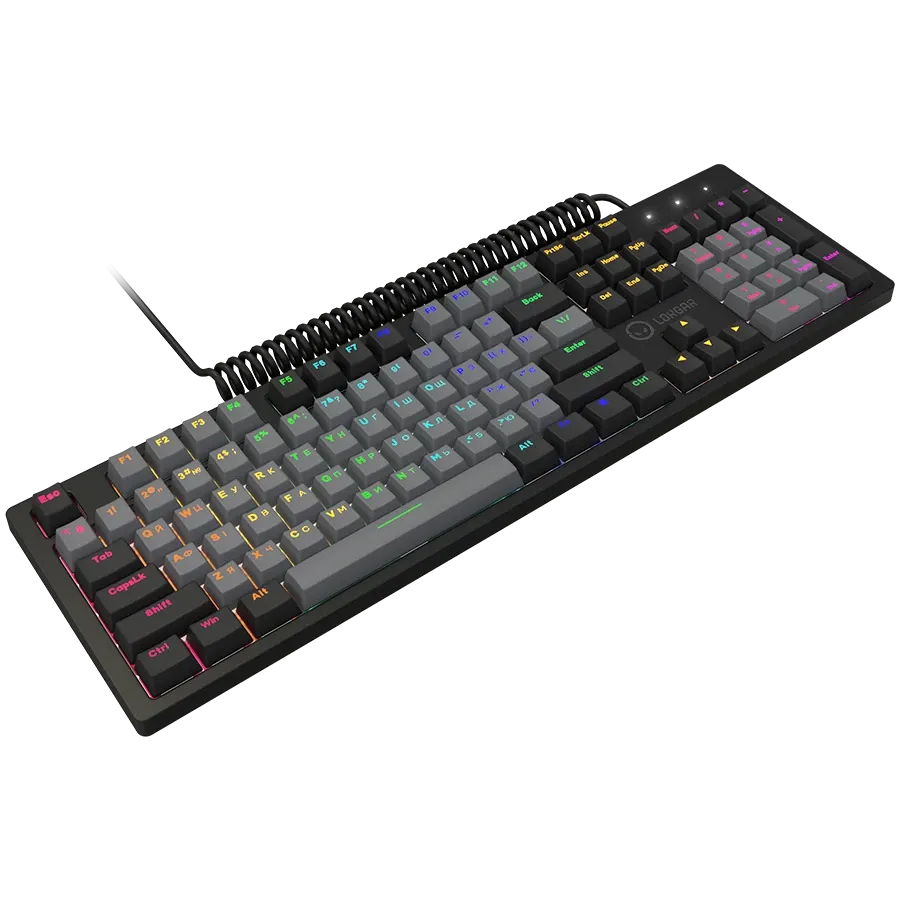 photo 3 - Игровая клавиатура проводная LORGAR Azar 514 RGB Wired White (LRG-GK514W-UA)