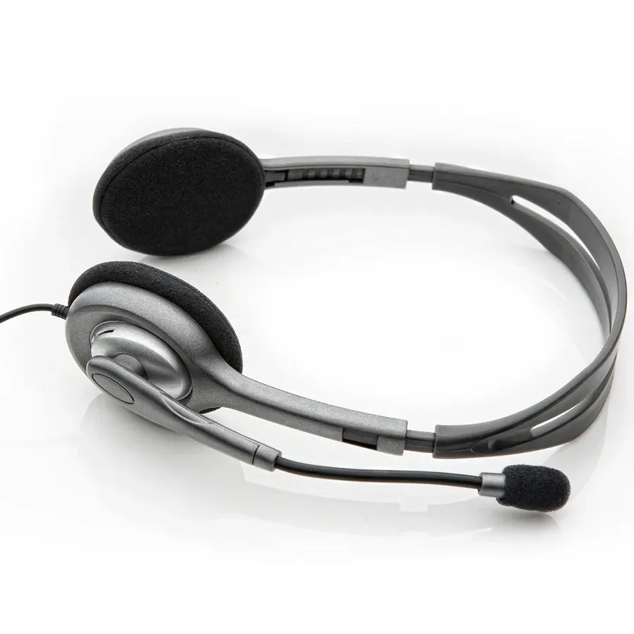 photo 2 - LOGITECH A-00021 Дротова гарнітура, Серый/Серебристый