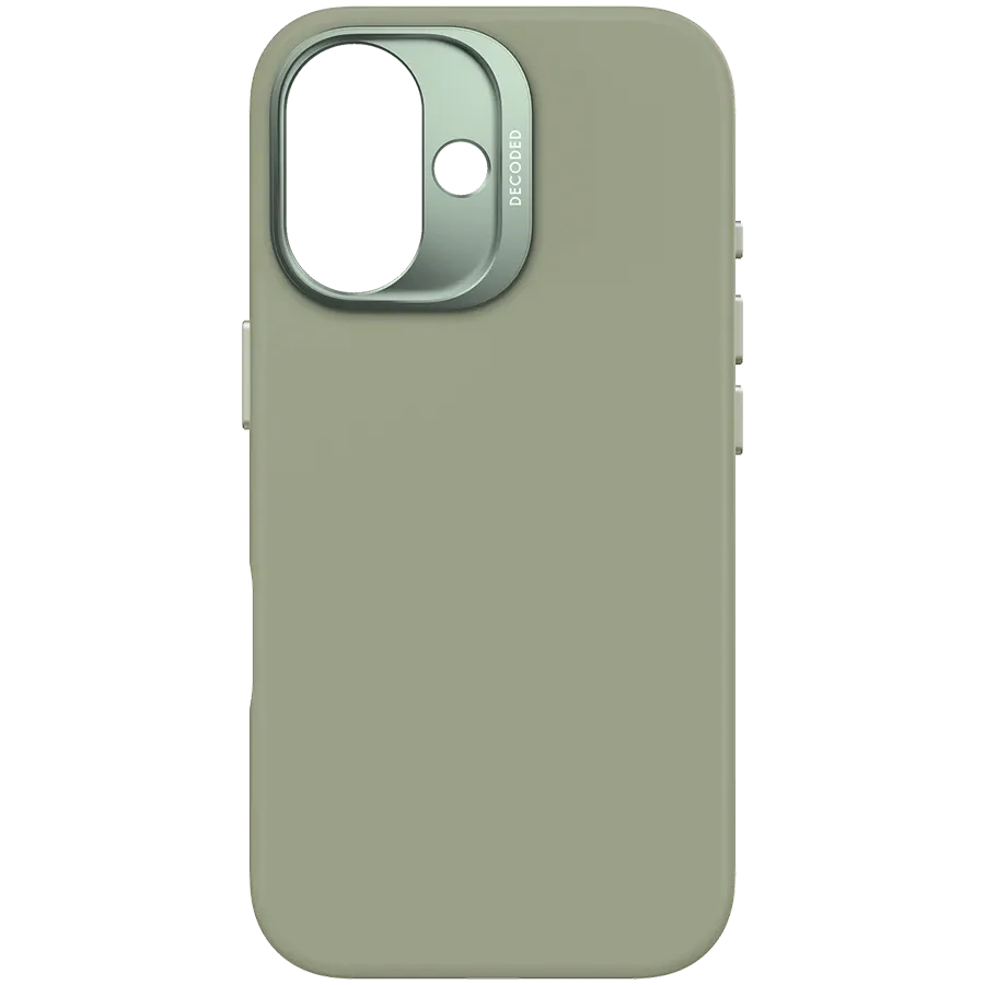 photo - Чехол DECODED из силикона с MagSafe для iPhone 16, Jade Green