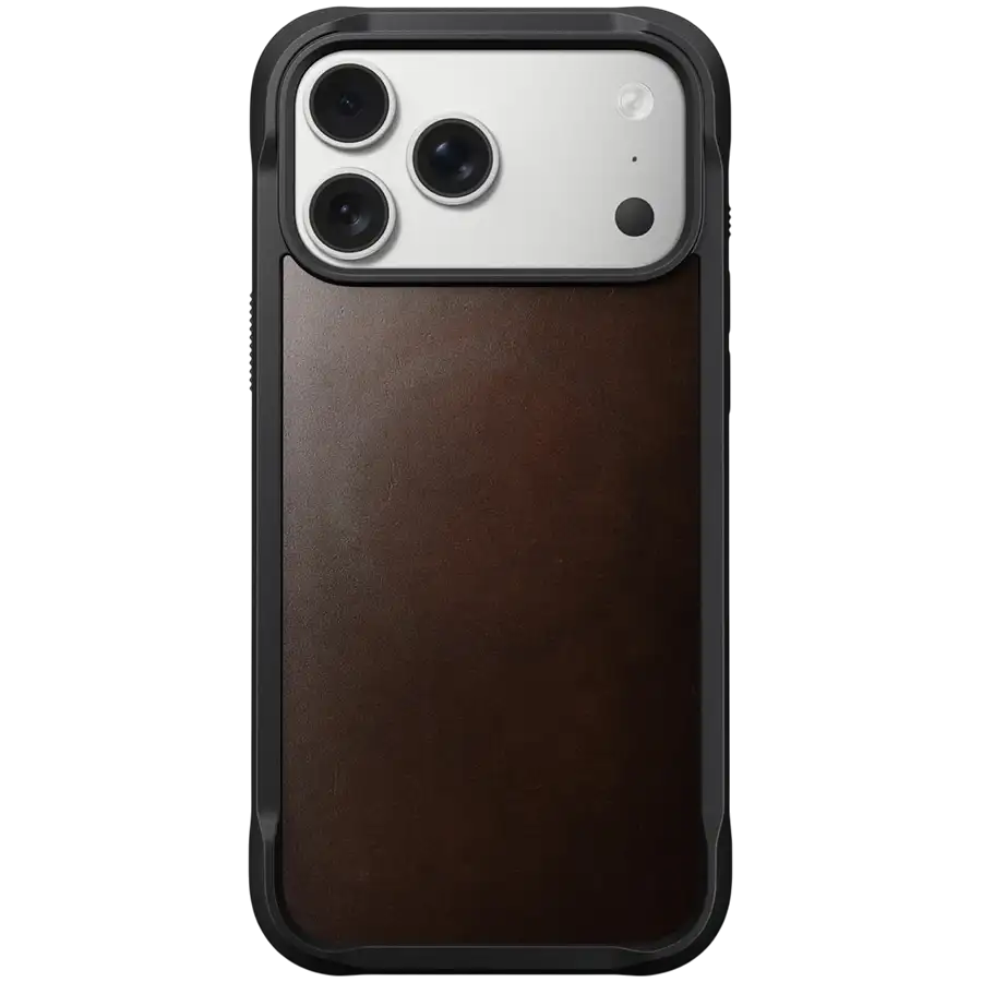 NOMAD Чохол Rugged Leather Horween with MagSafe Rustic Brown для iPhone 17 Pro – photo 1