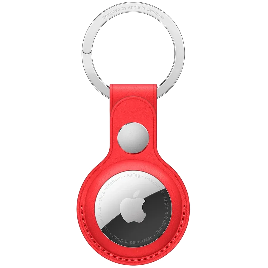 photo - AirTag Leather Key Ring - (PRODUCT)RED