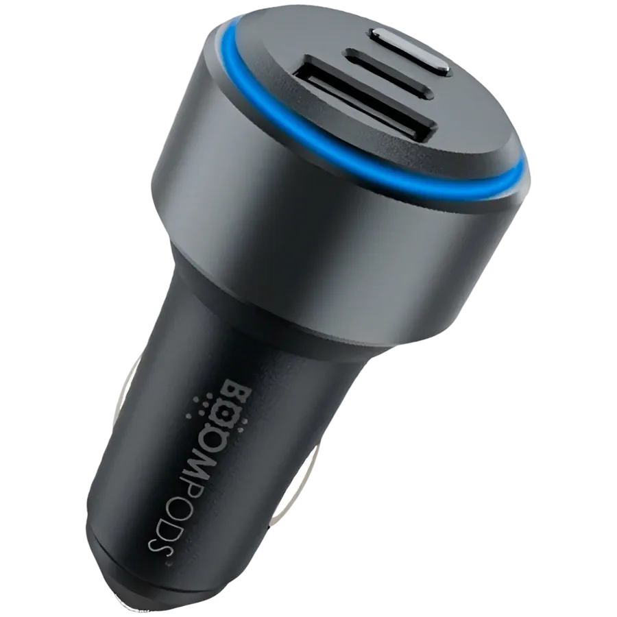 photo 3 - Car adapter BOOMPODS USB/USB-C, 30 W, Gray
