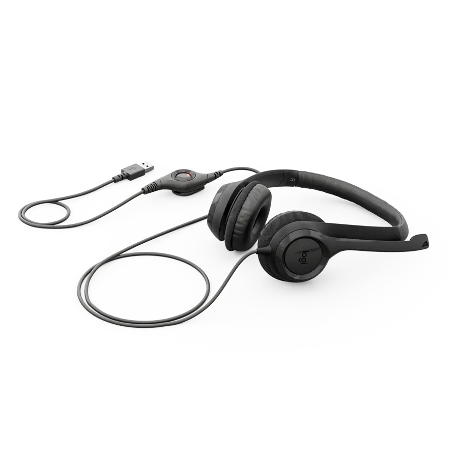 photo 2 - LOGITECH H390 Дротова гарнітура, Чорний