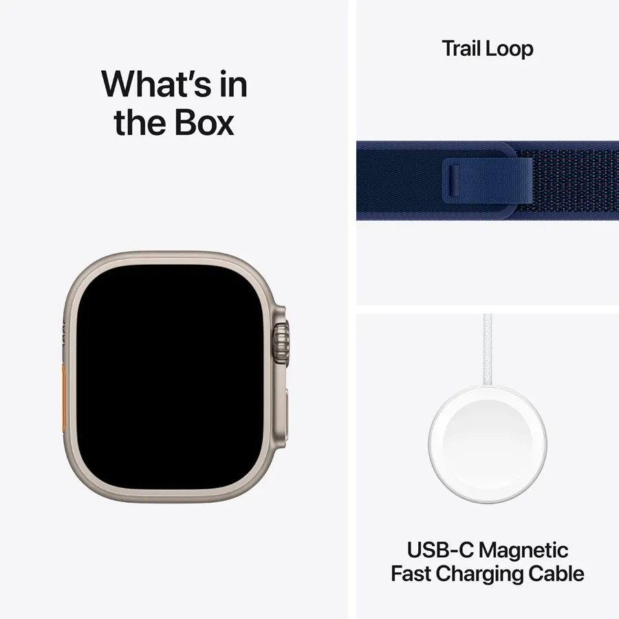 photo 9 - Apple Watch Ultra 2 2024,  Blue Trail Loop, S/M, 49mm, Natural Titanium